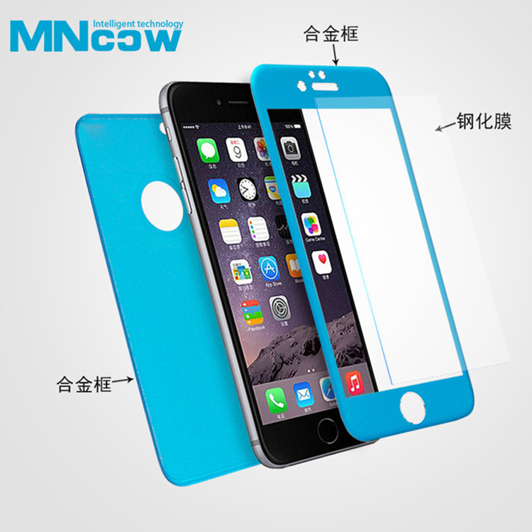 蘋果6s全覆蓋鈦合金3D弧形鋼化膜玻璃膜iphone6plus露孔保護膜工廠,批發,進口,代購