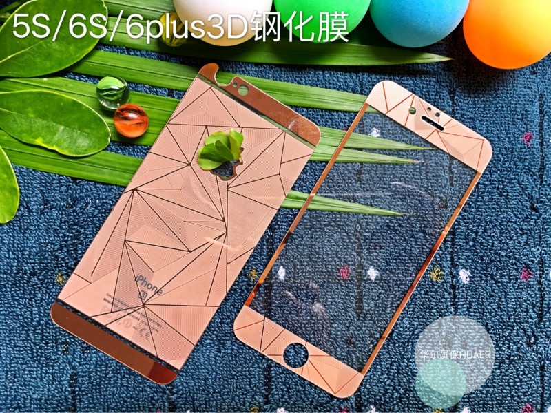 工廠直銷iphone6鋼化膜蘋果5前後卡通膜蘋果6plus菱形鋼化防爆膜工廠,批發,進口,代購