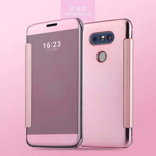 適用於LG G5電鍍鏡麵皮套LG G4鏡子智能休眠商務手機保護套工廠,批發,進口,代購