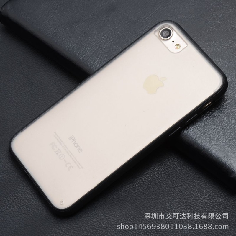 iPhone7磨砂邊手機殼iPhone7Plus糖果色二合一防摔透明矽膠保護套批發・進口・工廠・代買・代購