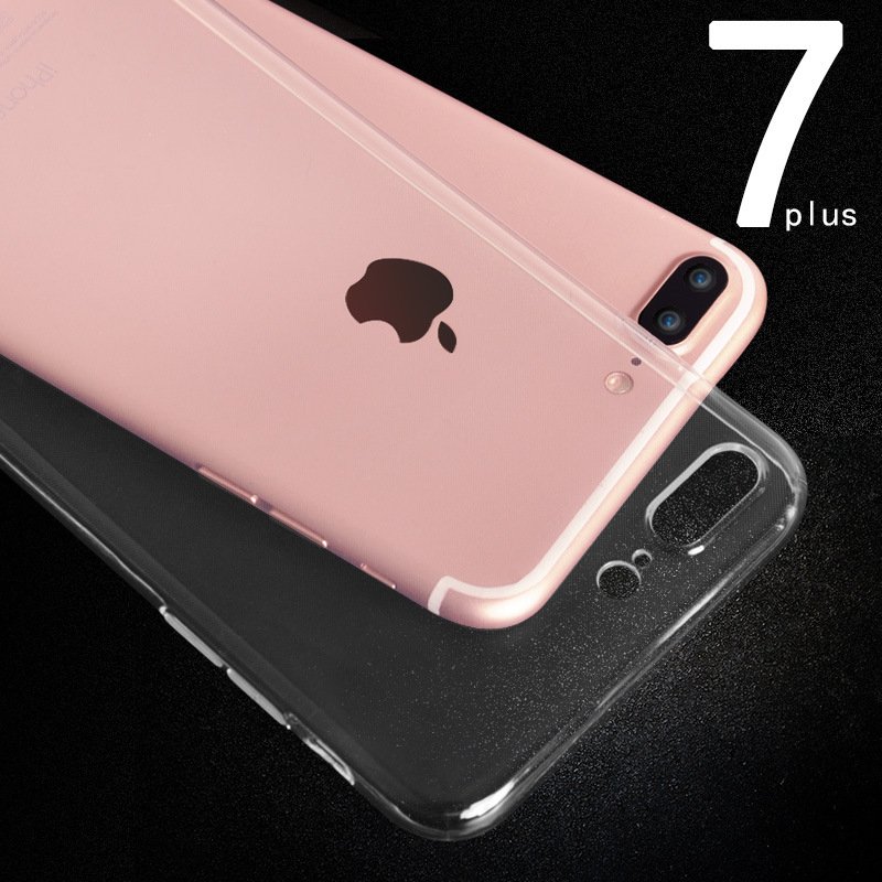 iPhone7plus透明精孔帶塞手機套蘋果7plus軟膠殼手機殼手機保護套批發・進口・工廠・代買・代購