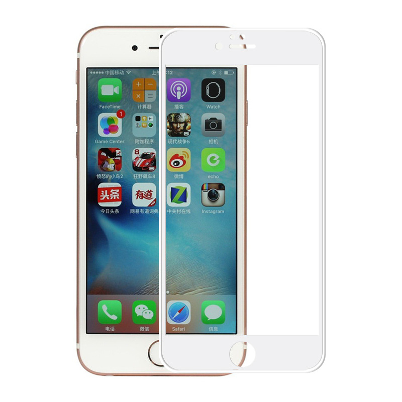 iPhone6/6S 3D軟邊鋼化膜 蘋果曲麵鋼化膜全屏手機貼膜 廠傢直銷工廠,批發,進口,代購