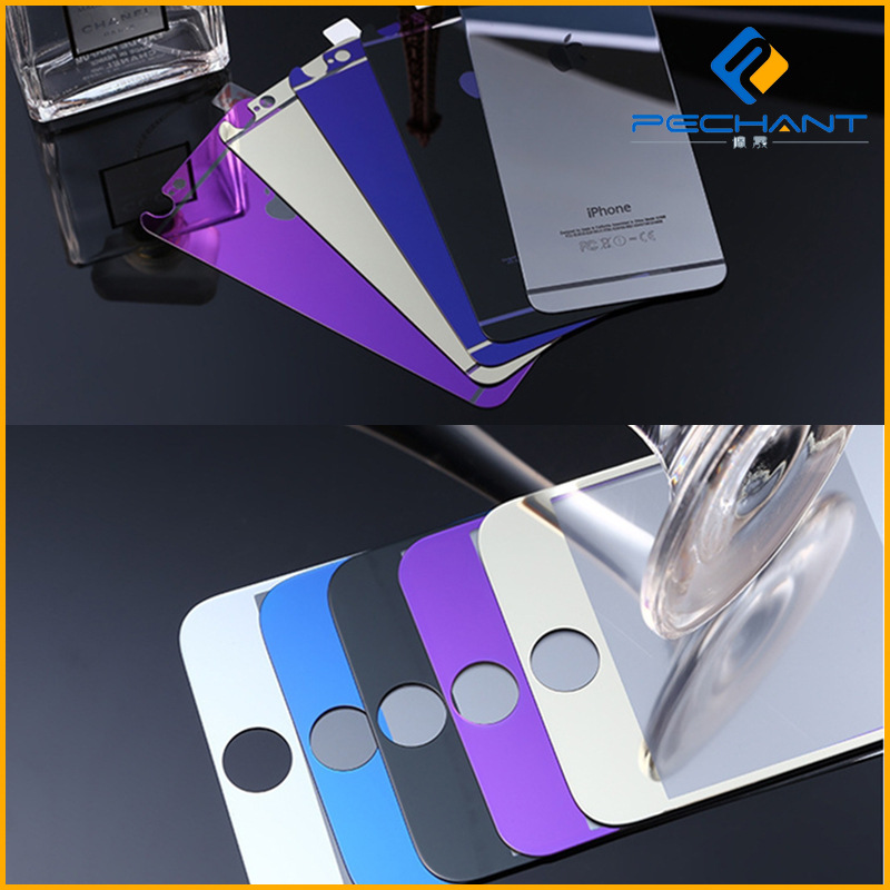 電鍍鋼化玻璃膜供應商 iphone6電鍍彩色鋼化玻璃膜前後貼膜批發工廠,批發,進口,代購