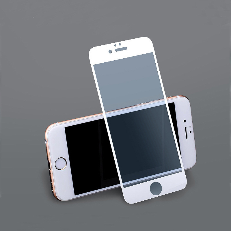 防藍光蘋果6白色絲印鋼化膜iPhone6splus黑色全屏玻璃膜廠傢直銷工廠,批發,進口,代購