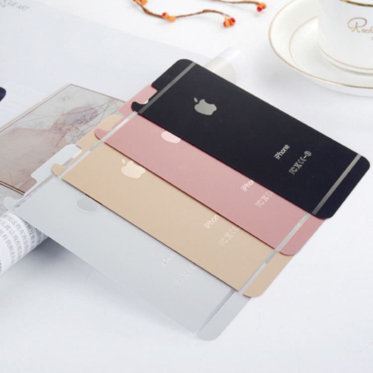 新款iphone5S彩色鋼化膜磨砂手感全屏保護蘋果前後玻璃貼膜工廠,批發,進口,代購