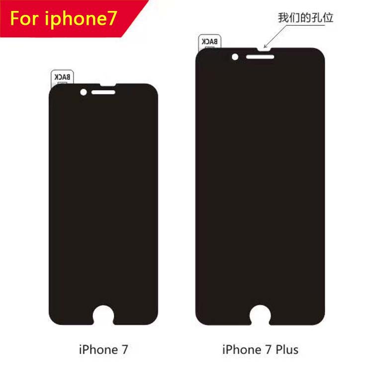 熱銷新品iPhone7防窺膜蘋果7plus防偷窺鋼化玻璃膜濃黑高透現貨工廠,批發,進口,代購