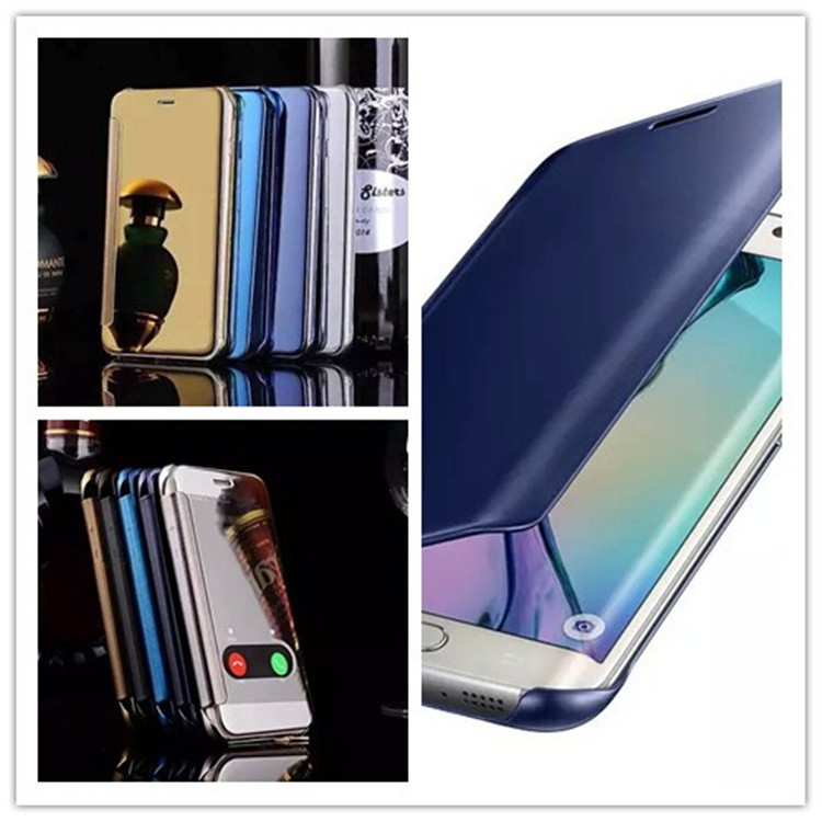 蘋果7電鍍鏡麵保護殼三星note7手機智能皮套iPhone6s翻蓋電鍍皮套批發・進口・工廠・代買・代購