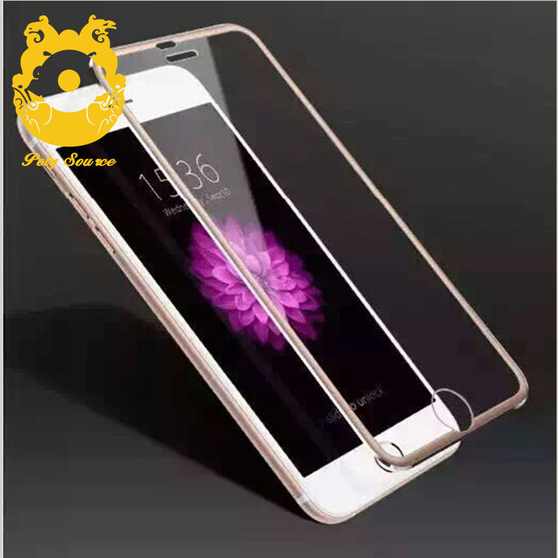 iphone6/6plus /iPhone7蘋果小邊鈦合金鋼化膜金屬邊手機鋼化膜批發・進口・工廠・代買・代購