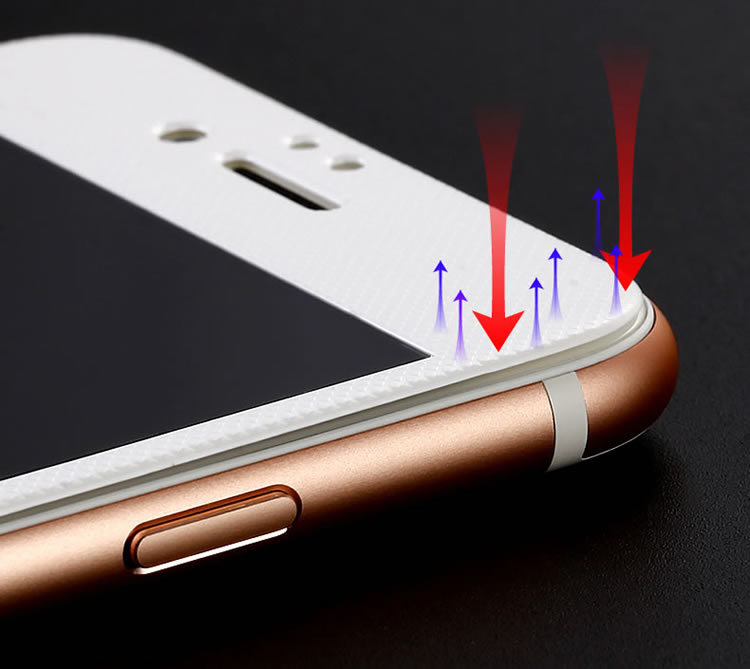 蘋果7 曲麵軟邊全覆蓋碳纖維網紋鋼化玻璃膜iphone6s手機鋼化膜批發・進口・工廠・代買・代購