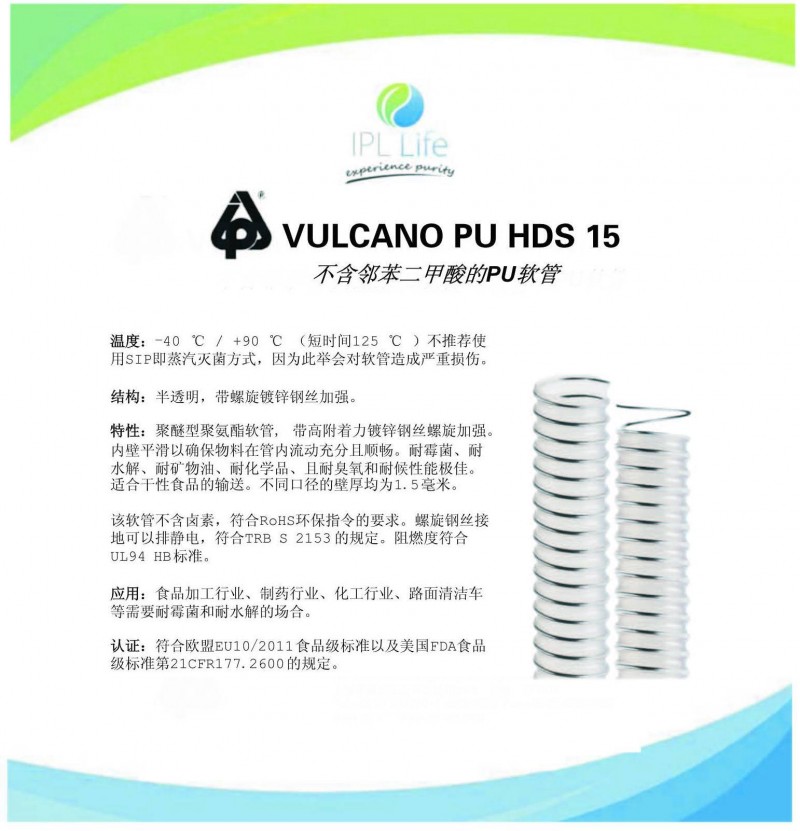 食品級耐磨PU波紋管VULCANO PU HDS 15 耐腐蝕透明軟管工廠,批發,進口,代購