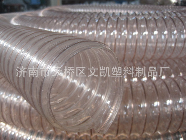 專業生產PU鋼絲伸縮管耐磨性強 透明軟管物料輸送管質量好工廠,批發,進口,代購