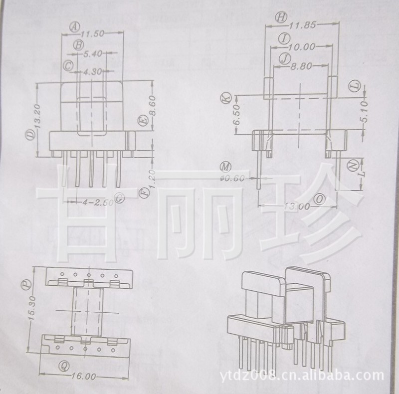 ee16骨架  YT-1618  臥式5+5針工廠,批發,進口,代購