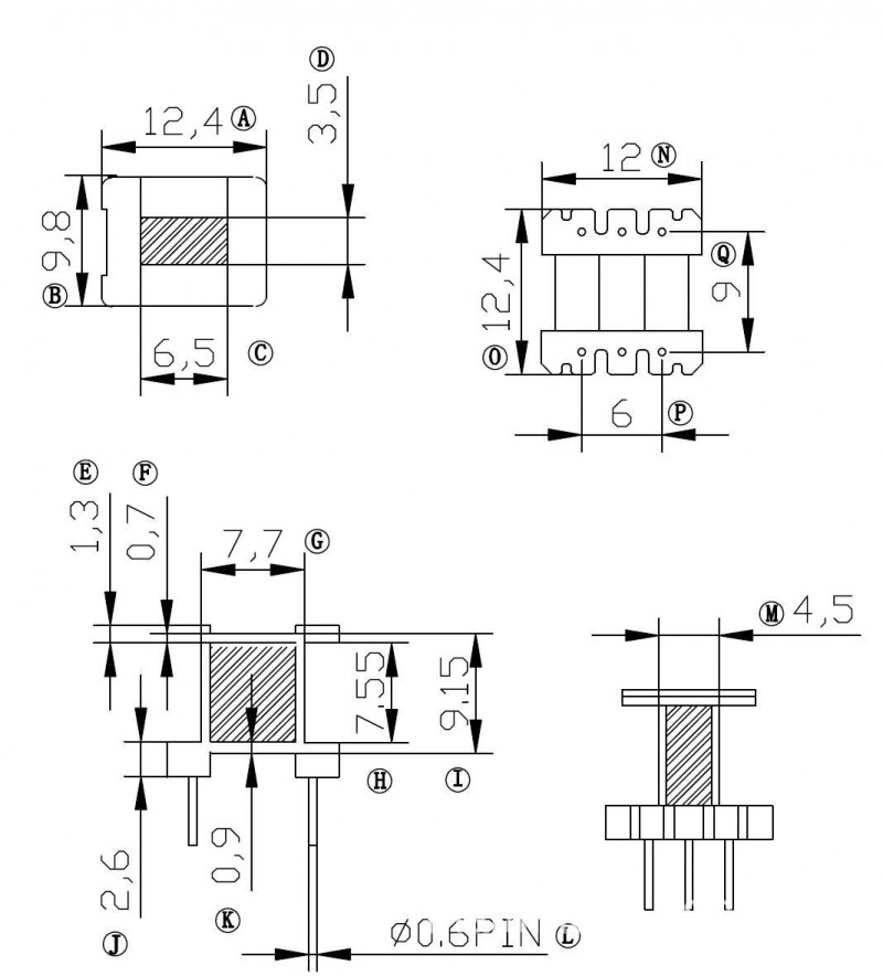 出售EE13立式3+3（6*9）電木骨架工廠,批發,進口,代購