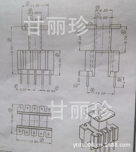 EE16安規骨架YT-1601-1尺寸圖工廠,批發,進口,代購