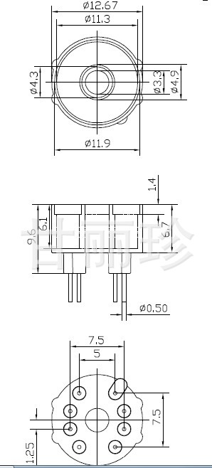 磁環電感底座 base yt-036尺寸圖工廠,批發,進口,代購