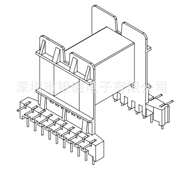 EE55型骨架 YC-EE-5503 10+10P L腳電感線圈骨架廠傢工廠,批發,進口,代購