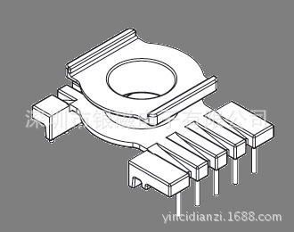 ER25/EC25骨架YC-ER-2502 5+6P骨架，BOBBIN,變壓器骨架工廠,批發,進口,代購