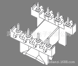 EF20型YC-EF-2016-2 4+4P骨架BOBBIN,廠傢直銷變壓器骨架電感底坐工廠,批發,進口,代購