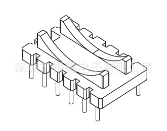 30x18 6+6PIN 底坐B-006磁環底坐、電感線圈底坐工廠,批發,進口,代購