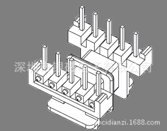 EF12型YC-EF-1204-1 骨架BOBBIN,廠傢直銷變壓器骨架電感底坐工廠,批發,進口,代購