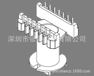 ER42/EC42骨架YC-ER-4212 7+7P骨架，BOBBIN,變壓器骨架工廠,批發,進口,代購