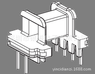 EE16型 YC-EE-1626 4+2P骨架 、電感線圈骨架廠傢工廠,批發,進口,代購