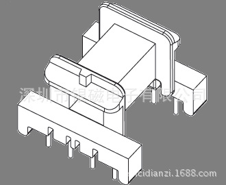 EF20型YC-EF-2507-2 4+4P骨架BOBBIN,廠傢直銷變壓器骨架電感底坐工廠,批發,進口,代購