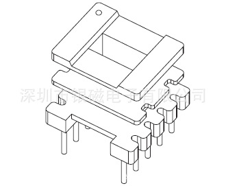 現貨EI13骨架 YC-EI-1301-1雙槽5+5P變壓器電感線圈、骨架廠傢工廠,批發,進口,代購