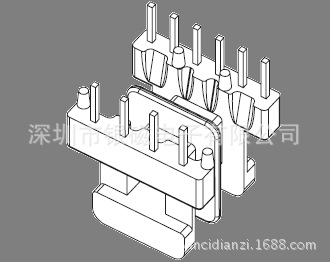 EE16型 YC-EE-1607-1 6+4P雙槽骨架 、電感線圈骨架廠傢工廠,批發,進口,代購