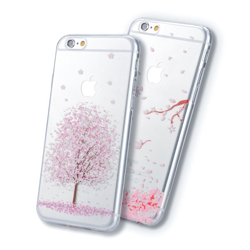 日韓櫻花樹iphone6S手機殼防摔 6Plus全包蘋果6保護套軟一件代發批發・進口・工廠・代買・代購