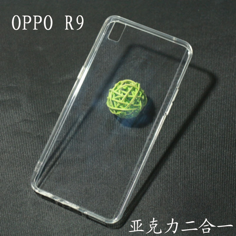 OPPOR9亞克力二合一手機殼 pc+tpu二代透明素材oppo r9手機保護套工廠,批發,進口,代購