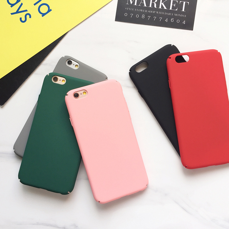 新款iphone6plus手機殼蘋果6s簡約純色磨砂套創意超薄全包pc硬殼批發・進口・工廠・代買・代購
