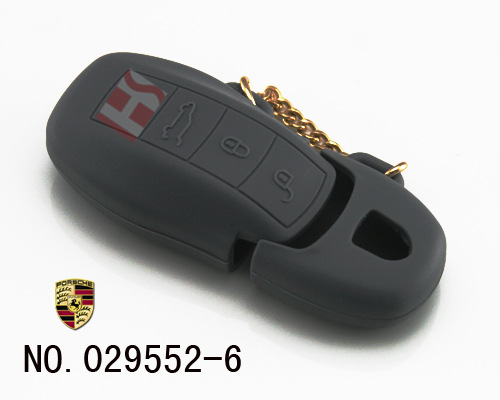 保時捷汽車智能3鍵遙控鑰匙矽膠保護套（灰色)工廠,批發,進口,代購