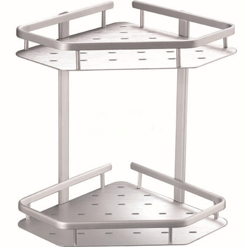 水當當衛浴 太空鋁製三角架 太空鋁拉絲衛生間浴室轉角置物架批發・進口・工廠・代買・代購