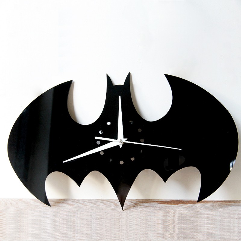 funlife 客廳DIY掛鐘墻貼鐘 創意蝙蝠俠鐘表傢居裝飾品工藝掛鐘批發・進口・工廠・代買・代購