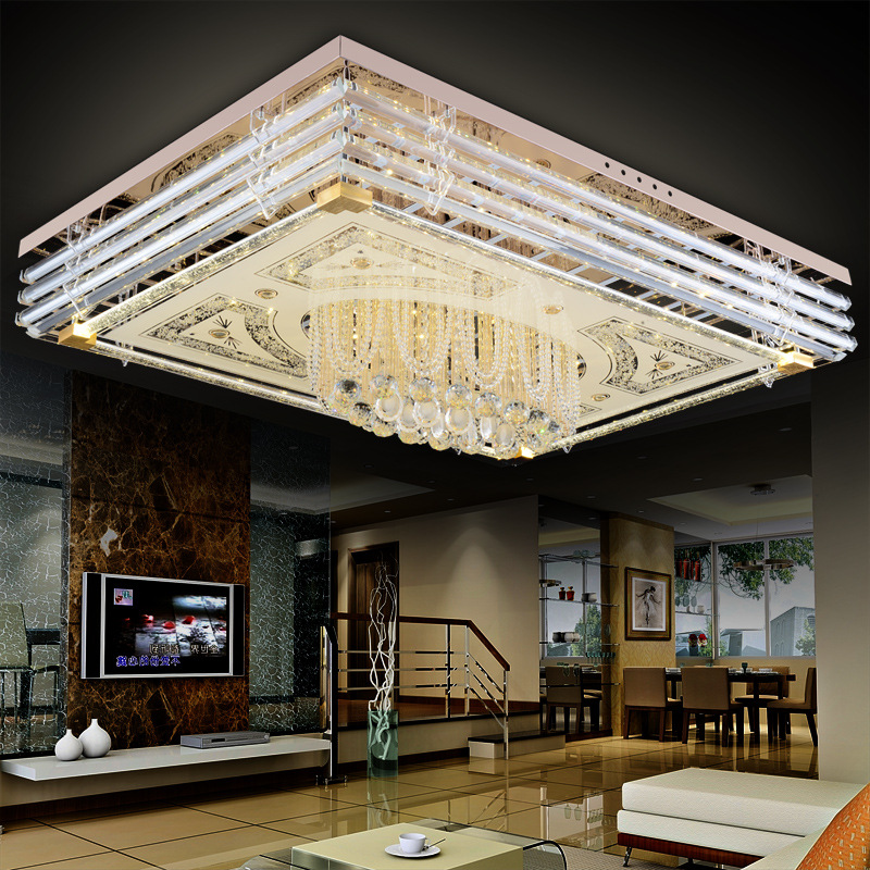 客廳燈led水晶燈具長方形新款臥室吸頂燈現代簡約遙控燈飾餐廳燈批發・進口・工廠・代買・代購