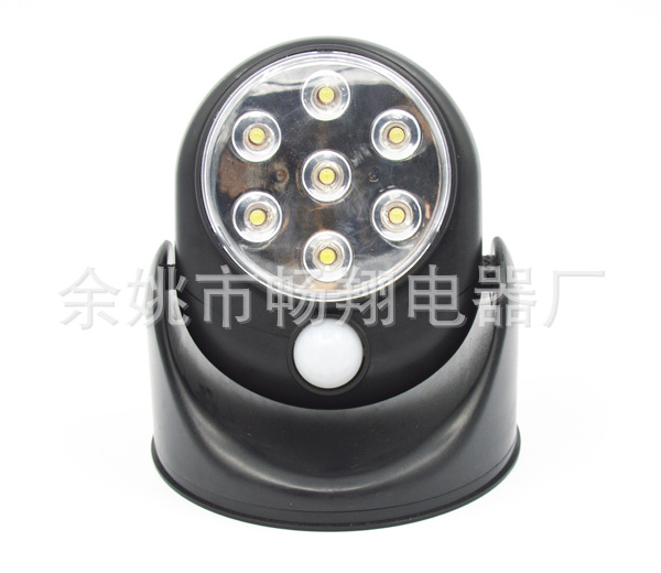 廠傢直銷 特價 高品質 360度任意旋轉 7LED 感應燈 光控小夜燈工廠,批發,進口,代購