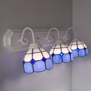 帝蒂凡尼簡約地中海藍3頭衛生間浴室鏡前燈臥室床頭走廊過道壁燈工廠,批發,進口,代購