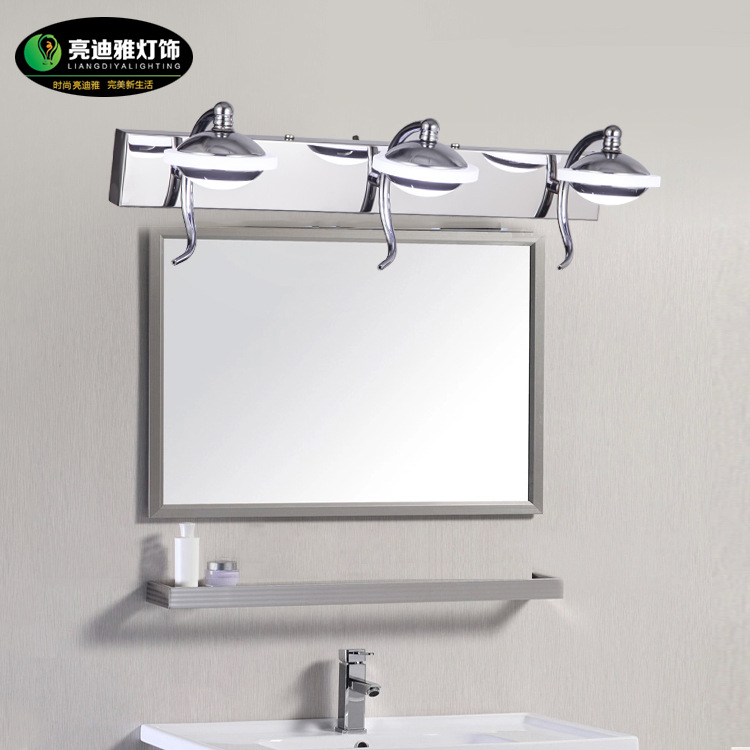 衛生間浴室化妝燈 LED防水鏡前燈 現代簡約鏡前燈 不銹鋼鏡前燈工廠,批發,進口,代購