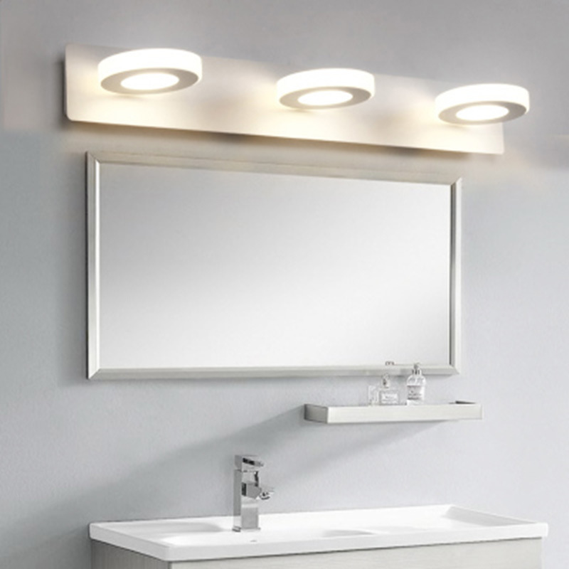 廠傢直銷圓形led鏡前燈亞克力衛生間浴室可旋轉化妝燈鏡櫃燈具工廠,批發,進口,代購