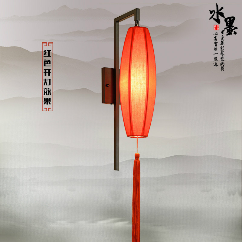 新中式LED餐廳壁燈現代簡約客廳臥室床頭壁燈飾時尚創意紅色工廠,批發,進口,代購