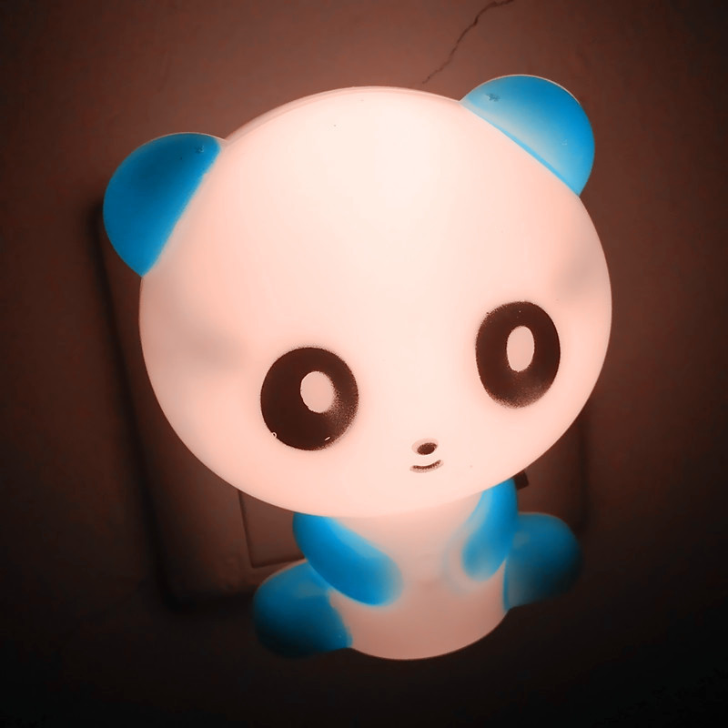 led新款插電小夜燈可愛熊貓卡通創意節能床頭寶寶小夜燈廠傢直銷批發・進口・工廠・代買・代購