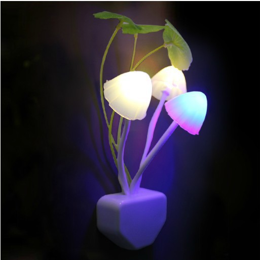 創意傢居壁燈光控蘑菇燈 燈具 七彩變色插電小夜燈新奇特 LED節能工廠,批發,進口,代購