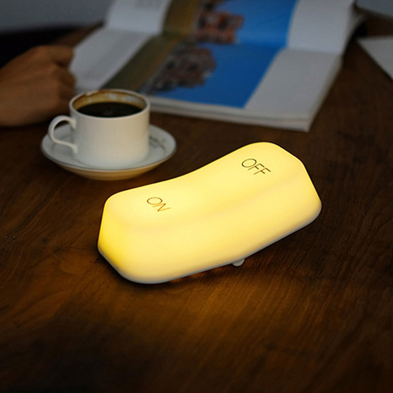 新款ON/OFF開關造型小夜燈 創意USB左右傾斜開關充電桌麵燈氛圍燈工廠,批發,進口,代購