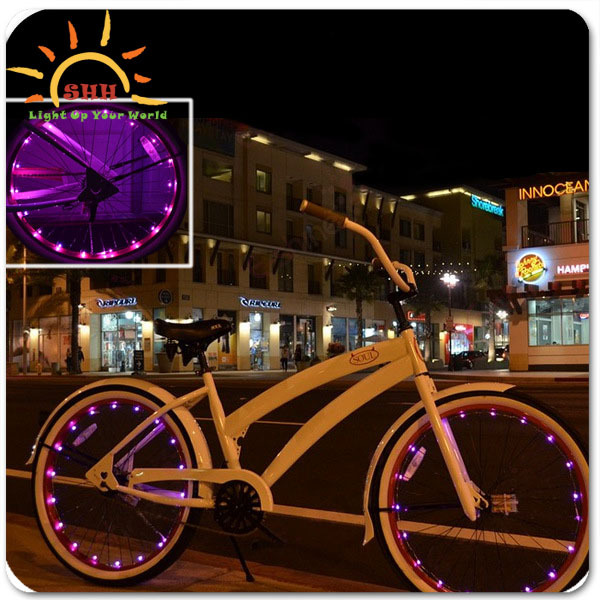 LED自行車燈串 自行車安全燈 自行車輪銅線燈串 騎行流行燈串工廠,批發,進口,代購