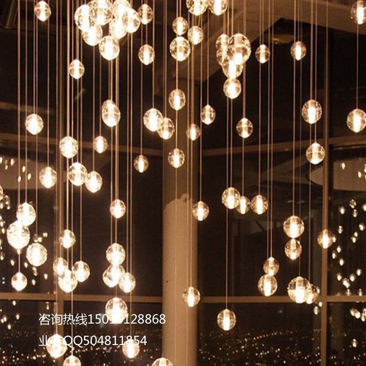 高檔藝術玻璃球LED吊燈  酒店軟裝工程燈具 高級會所KTV大堂燈具批發・進口・工廠・代買・代購