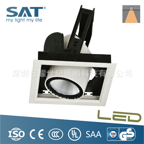 SAT/思雅特 LED單頭嵌入式格柵射燈26W 可調角度批發・進口・工廠・代買・代購