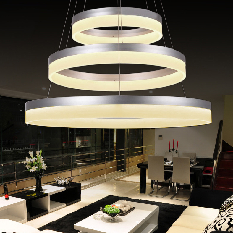 新款特價創意時尚LED圓環客廳現代吊燈餐廳臥室燈無極調光吊燈工廠,批發,進口,代購