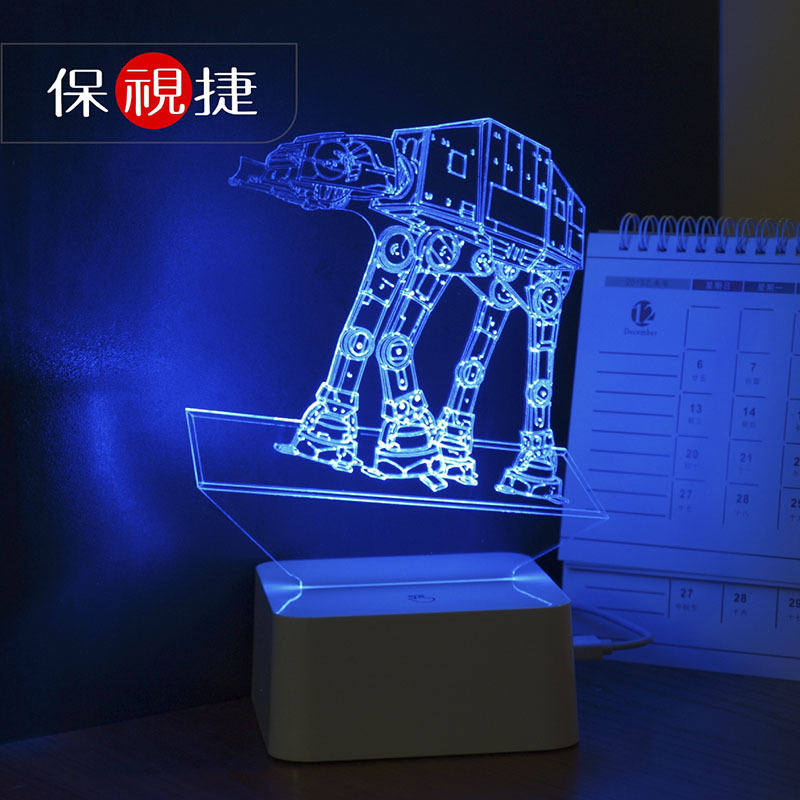 星球大戰AT-AT步行者創意3D視覺立體燈 USB插口觸摸臺燈廠傢直銷工廠,批發,進口,代購