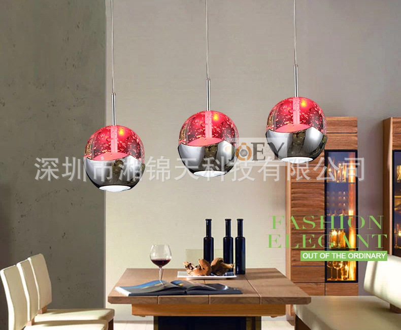 簡約現代 LED水晶球吊燈 創意彩色發光餐廳 臥室書房燈工廠,批發,進口,代購